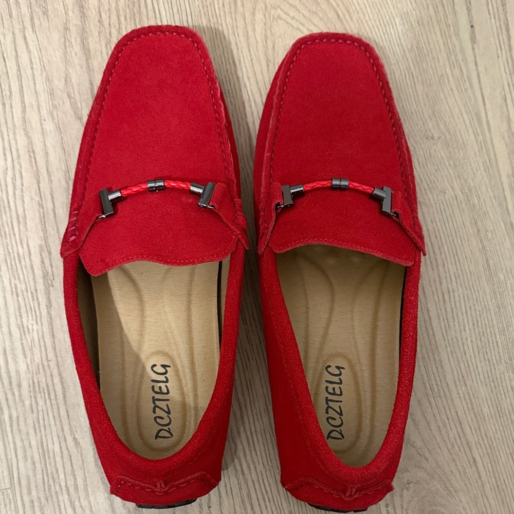 Men's Red Loafers